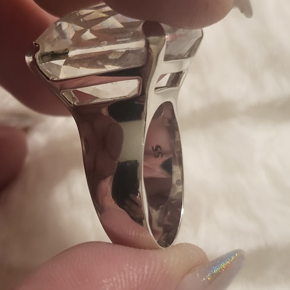 Swarovski Large Crystal Statement Ring - image 7